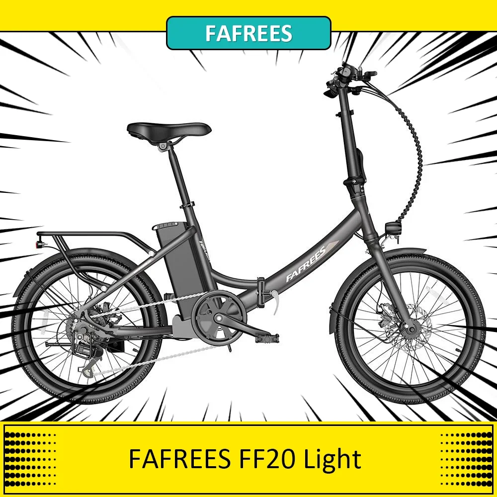 Fafrees Ff20 Light Folding City E-Bike 48V 250W Motore 25 Km/H Velocità Massima 14.5Ah Batteria 20*1.95 ''Pneumatico 7 Velocità Gea