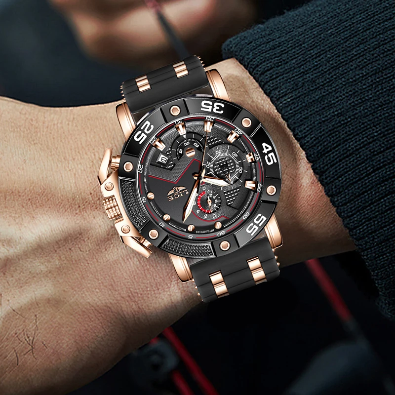 LIGE New Mens Watches Fashion Business Watch Men Military Waterproof Big Dial Watch For Men Quartz Chronograph Male Reloj Hombre