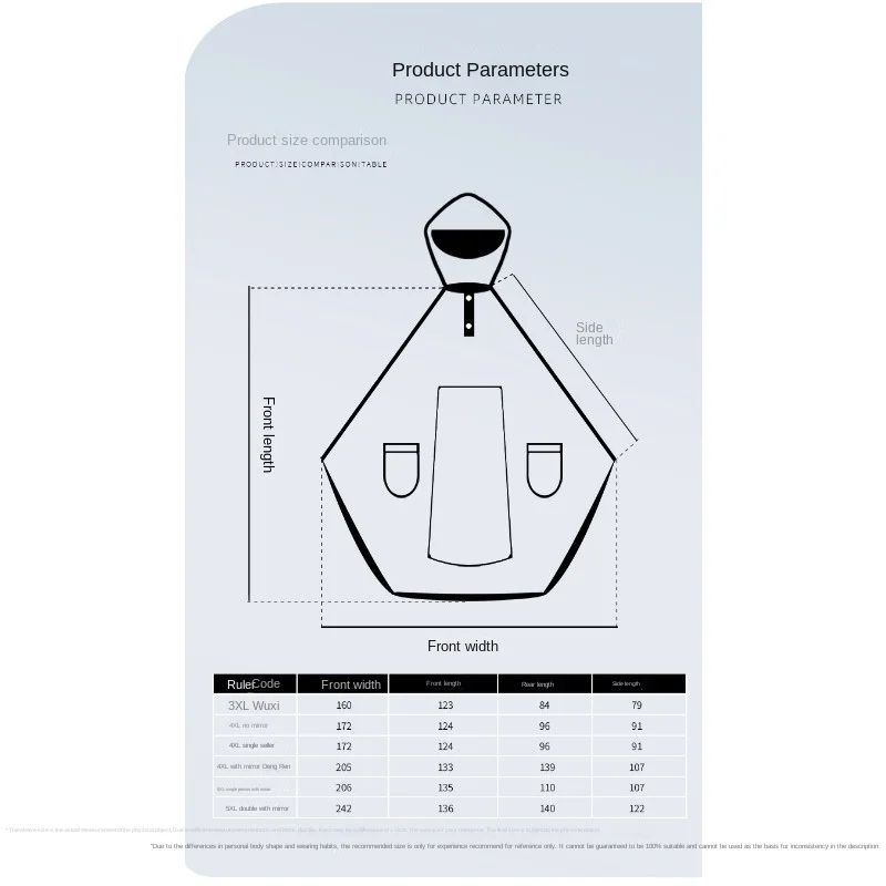 Thickened adult models Electric Car Tricycle Special Rain Poncho long Full Body Storm-proof Takeaway Rain Poncho