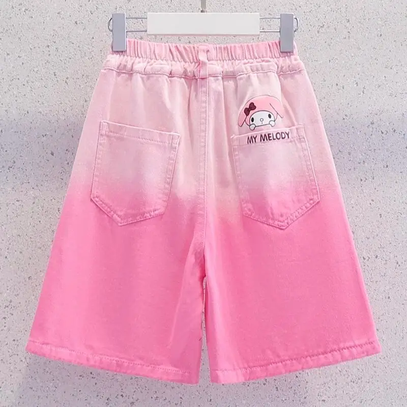 

Girly Heart My Melody Anime Kawaii Sanrio Shorts Pants Summer Cute Cartoon Y2K Fashion Children Casual Trousers Gifts for Girls