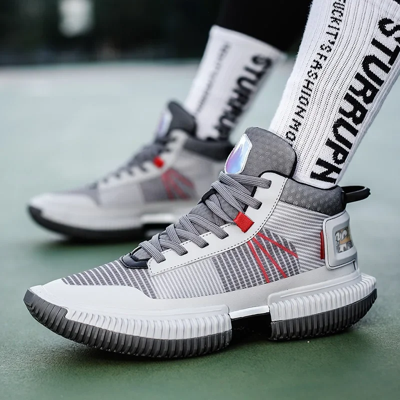 

Hight Top Men Basketball Shoes Women Fashion High Quality Basket Men Sneakers Breathable Sports Shoes Male Training Shoes