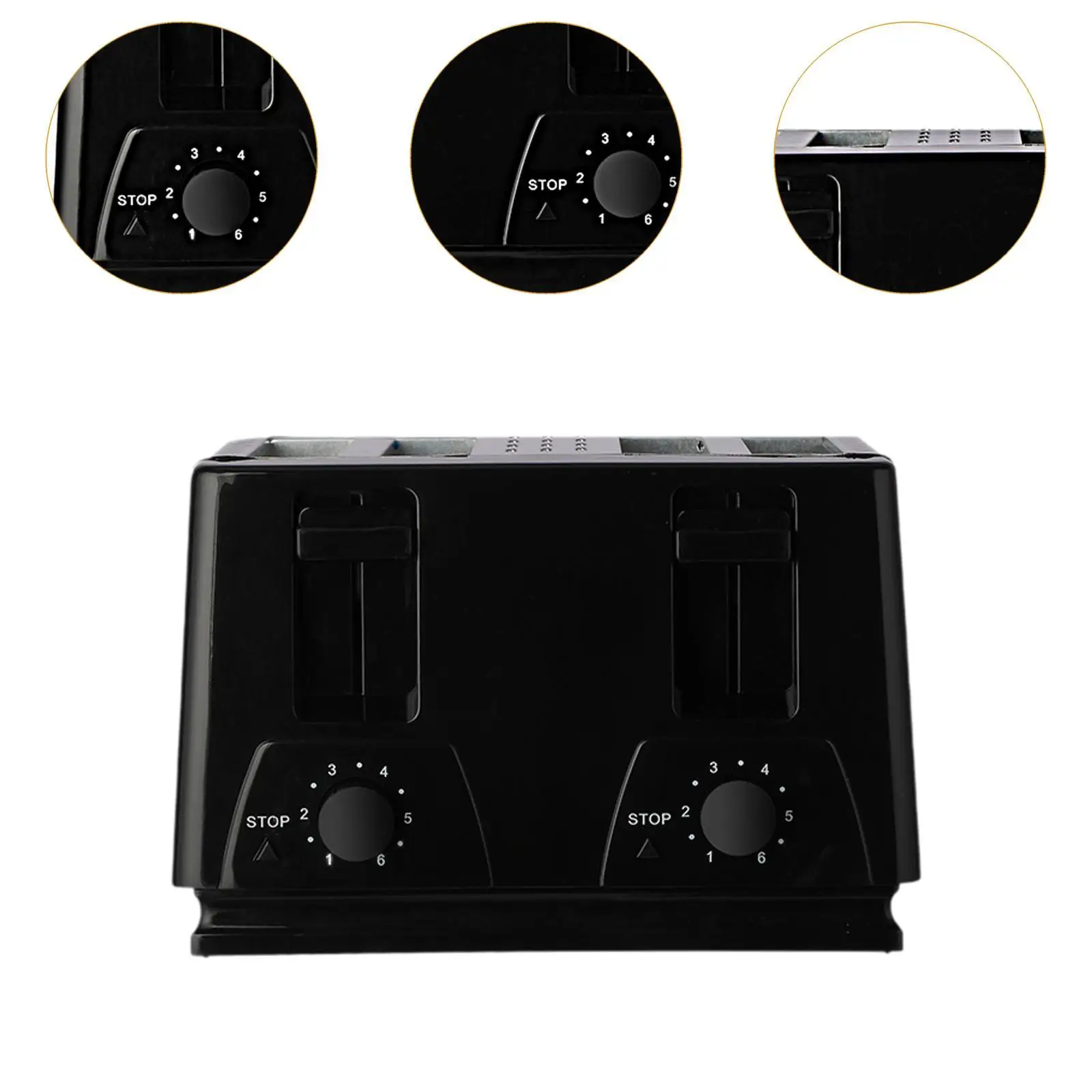 Electric Toaster 4 Slices Adjustable Automatic Breakfast Machine for Waffles 4