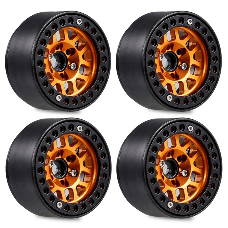

8 шт. 1,9 металлический обод ступицы колеса Beadlock для 1/10 RC Crawler Axial SCX10 90046 AXI03007 Traxxas TRX4 Redcat D90, оранжевый