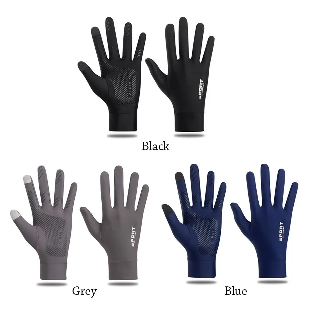 Summer UV Protection Sunscreen Gloves Thin Breathable Anti-UV Mittens Elastic Slip Resistant Sun Protection Gloves Running