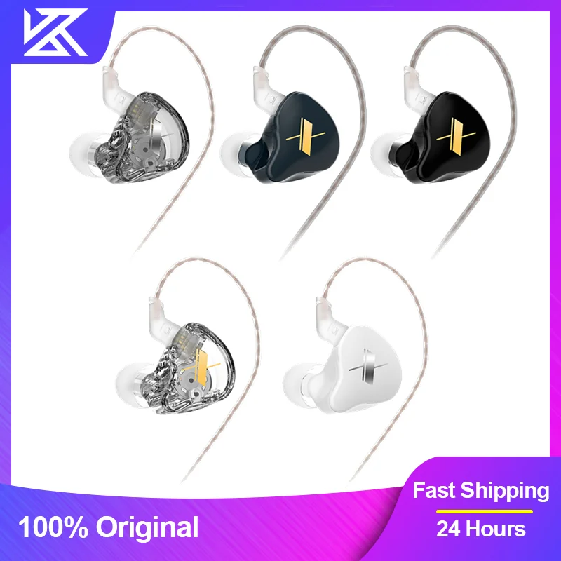 KZ-EDX Bass In Ear Earphones, HiFi Music Stereo Earbuds, Cancelamento De Ruído Ativo, Fones De Ouvido Do Telefone Móvel com Microfone Headset