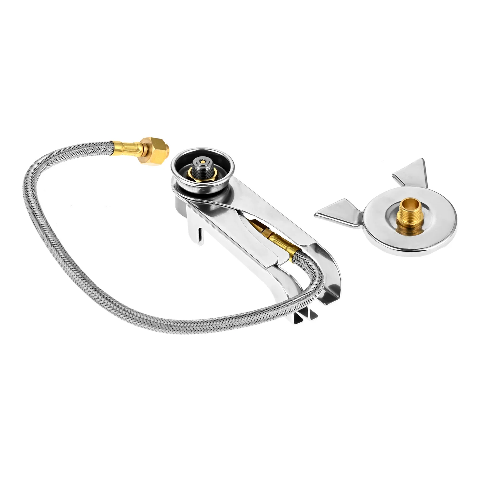 CB Can Adapter Connection Bracket Long Gas Tank Gas Stove Adapter Hose Burner Converter Durable Portable Camping Outdoor Cooking