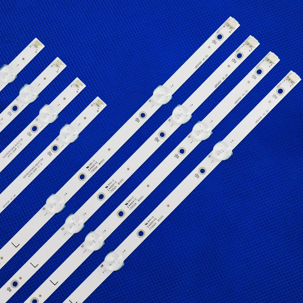 New 8pcs LED bar For sharp LC-50LB601U NS-50DF710NA19 LB50091 V1_00 V0 LB-PM3030-GJBBY504X8ABL2-L/R-T