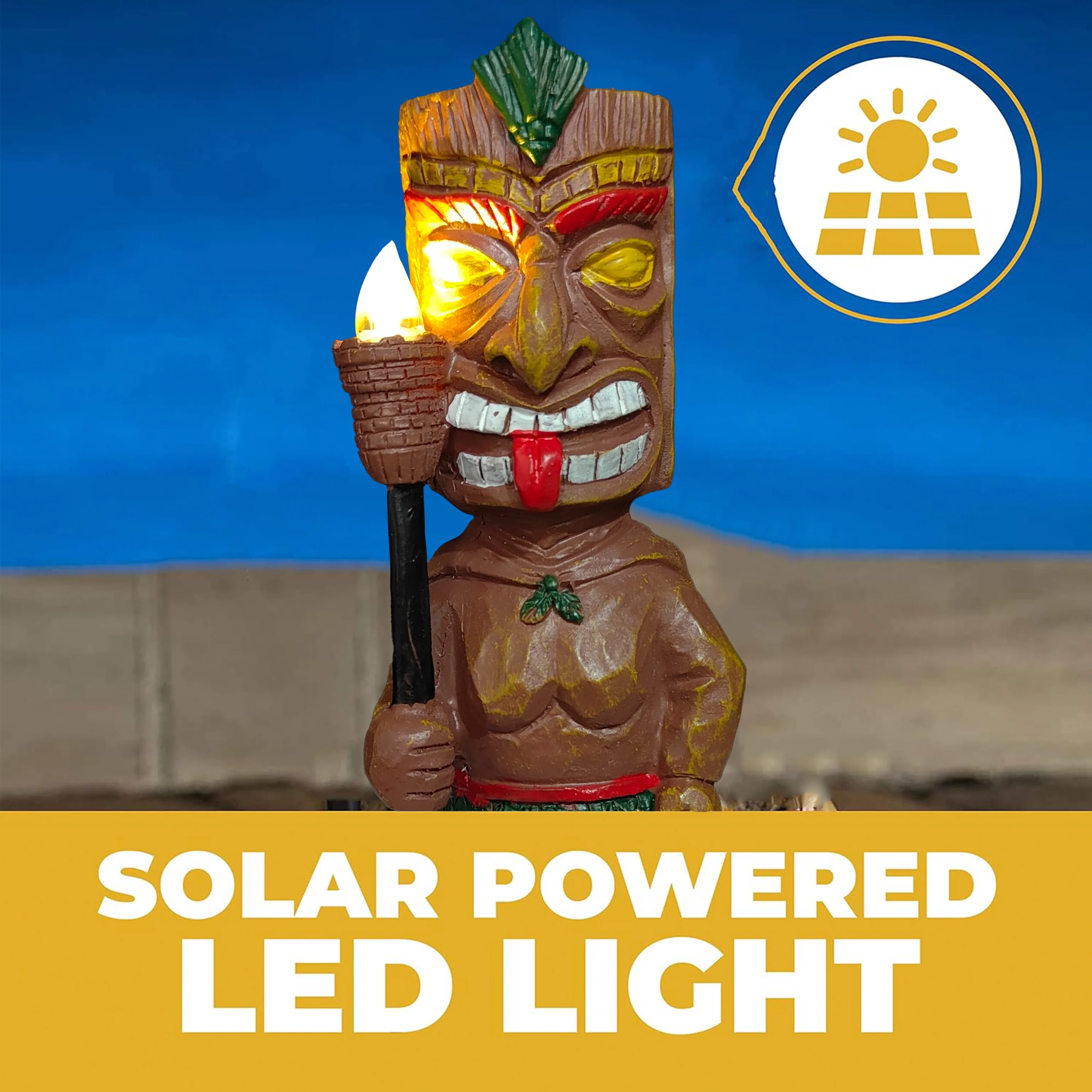 Decoração Tiki Totem para festa havaiana, Luzes solares, Estátuas ao ar  livre, Decoração tropical, Estátuas de jardim para pátio externo -  AliExpress, image size:3072x3072