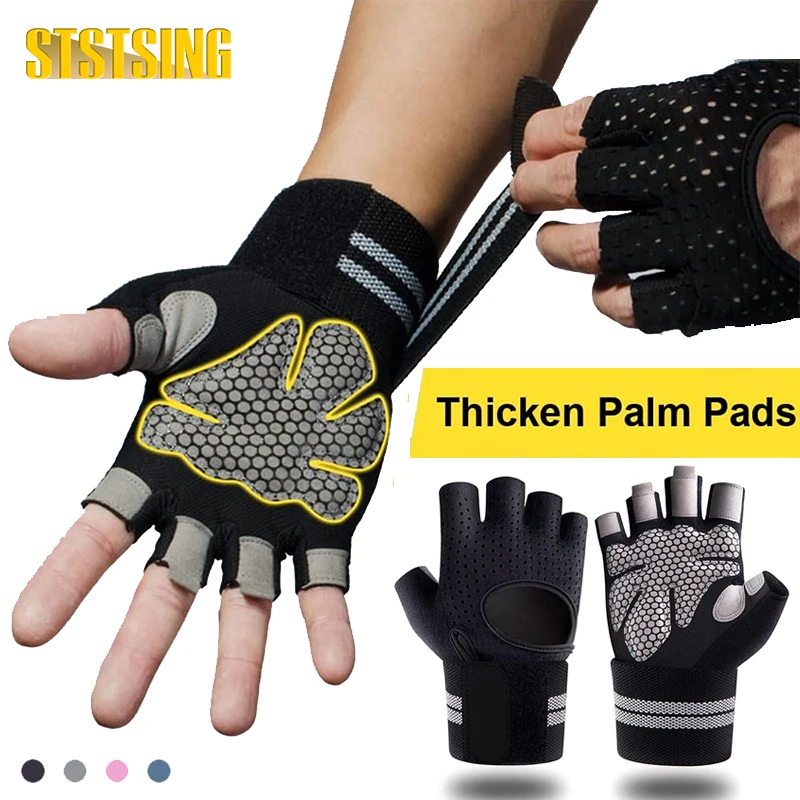 

1 Pair Workout Gloves Men & Women Weight Lifting Gloves with Wrist Wraps Support,Full Palm Protection for Weightlifting,Pull ups