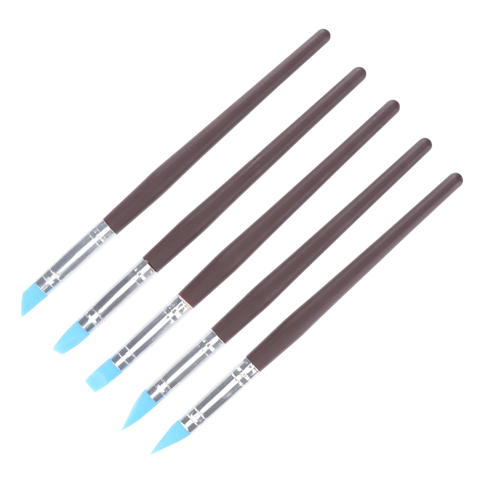 

5pcs Clay Sculpting Tool Rubber Tip Clay Shaping Carving Brushes Wipe Out Tools Silicone Pottery Clay Pen Modeling Brushes for