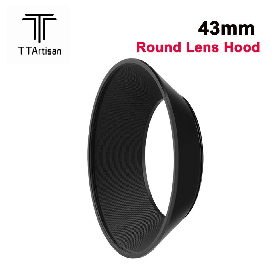Parasol De Lente Ttartisans 43 Mm Negro | Metal Con Tapa Incluida, Compatible Con Leica Y Lentes De 43 Mm