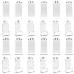 Clear Acrylic Wall Mount Record Holder - Self-Adhesive Vinyl Display Shelf, Set of 18 (24pcs)