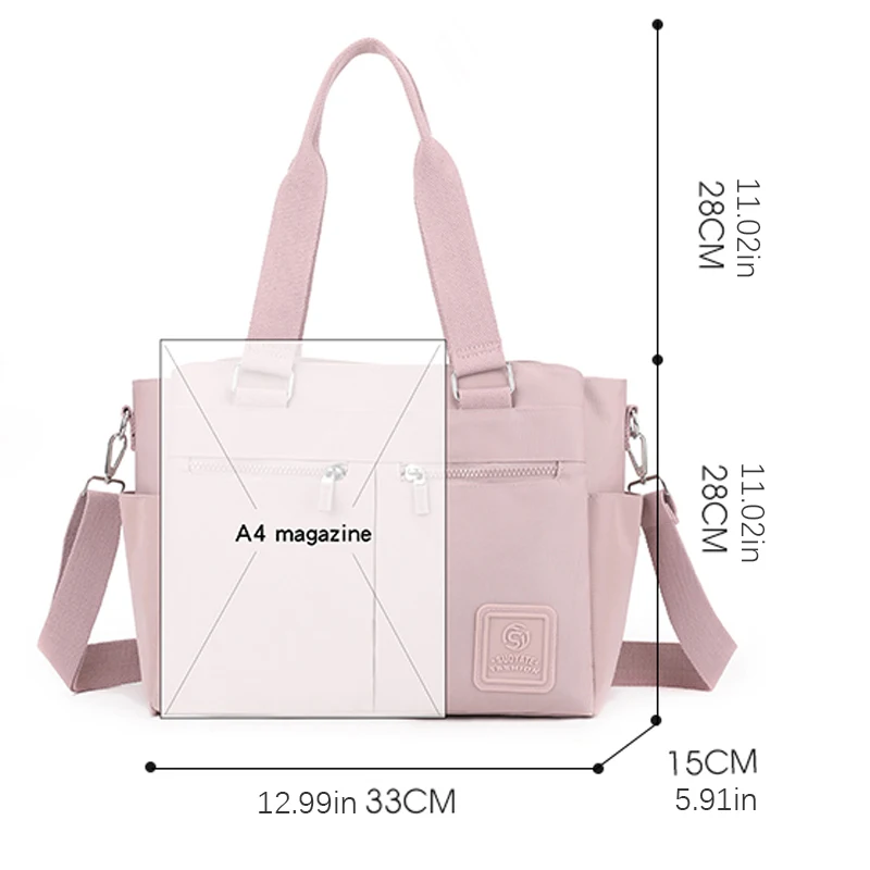 Large capacity tote bag - Zipper closure, single shoulder tote bag, suitable for work, daily use, and travel - durable, easy to