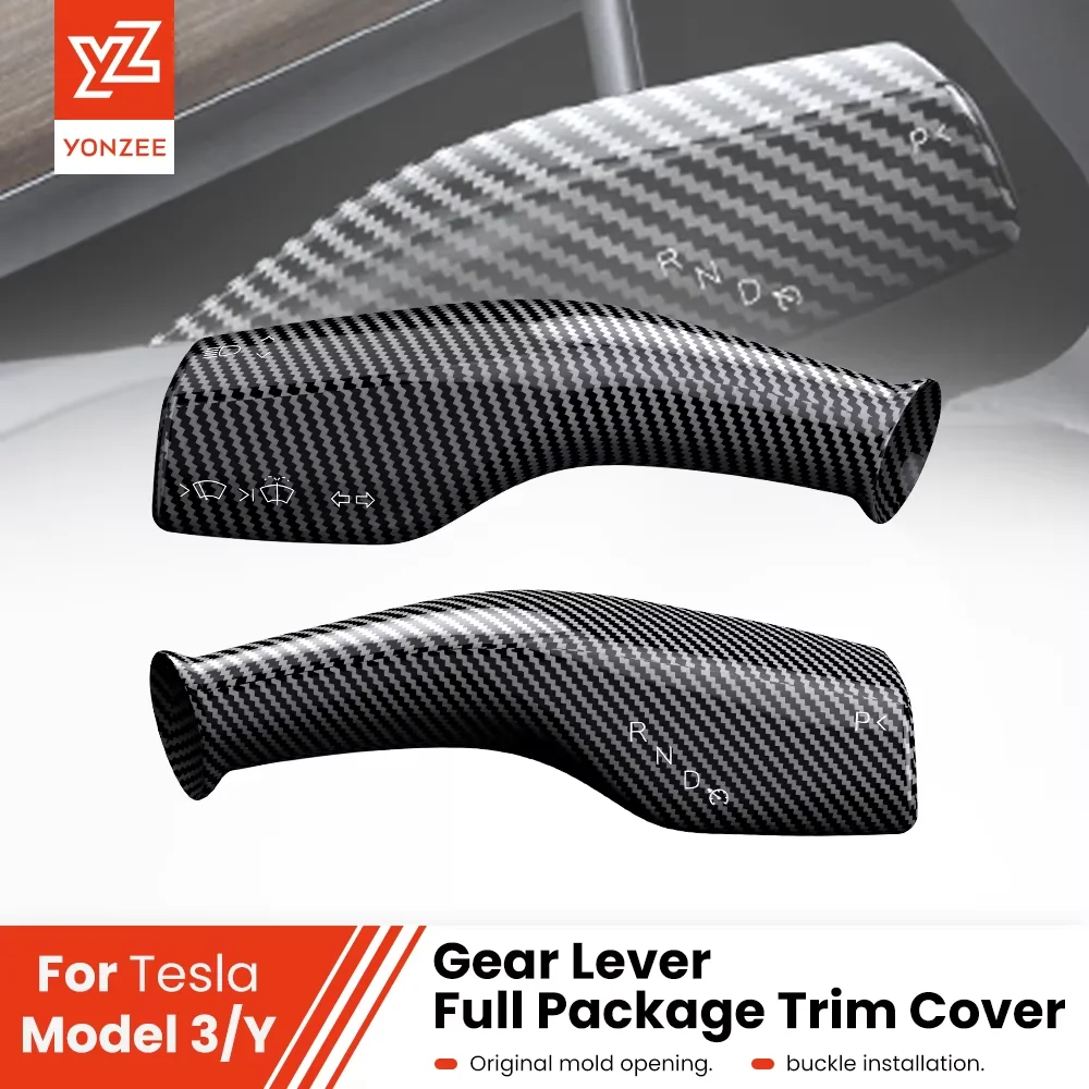 1 Pair YZ Carbon Fiber Steering Wheel and Shift Knob Protection Covers - Premium Car Interior Decor