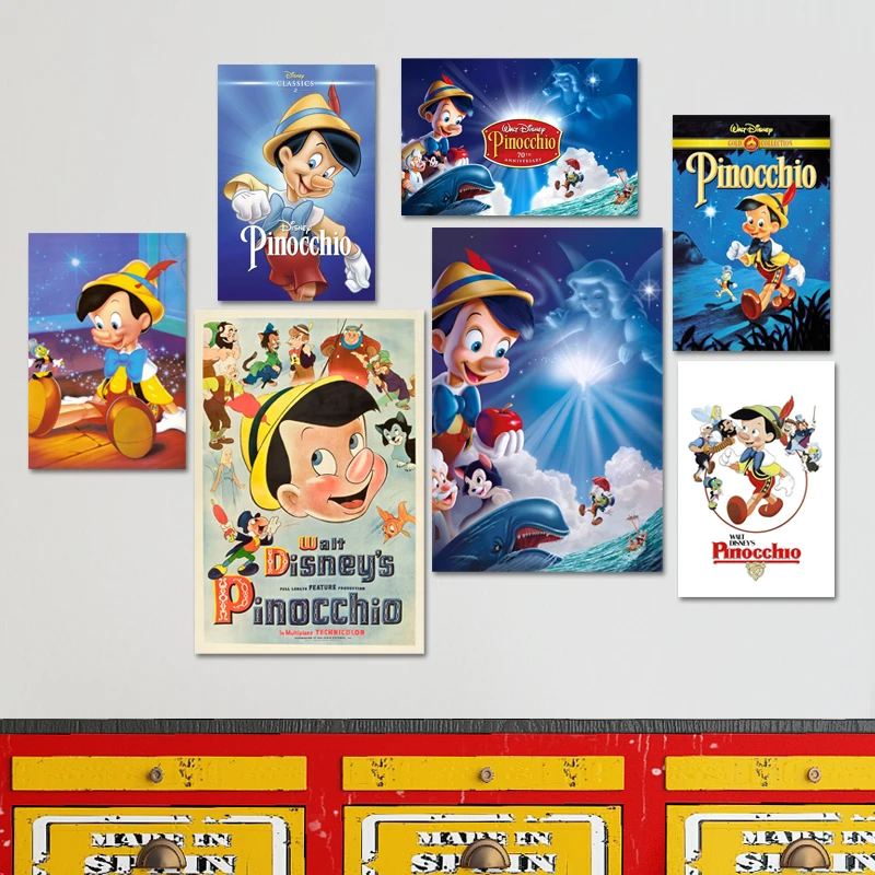 Disney Cartoon Long Nose Pinocchio Diamond Drawing Round/Square Bit Kit Ricamo Mosaico Strass Artigianato Per La Decorazione Domestica