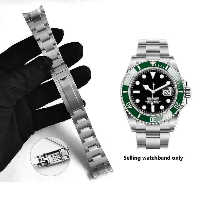 Bracciale Orologio In Acciaio Inossidabile 904 Per Rolex Submariner Daytona Sup Gmt Men Fine-Tuning Pull Clasp Strap Watch Band 20Mm