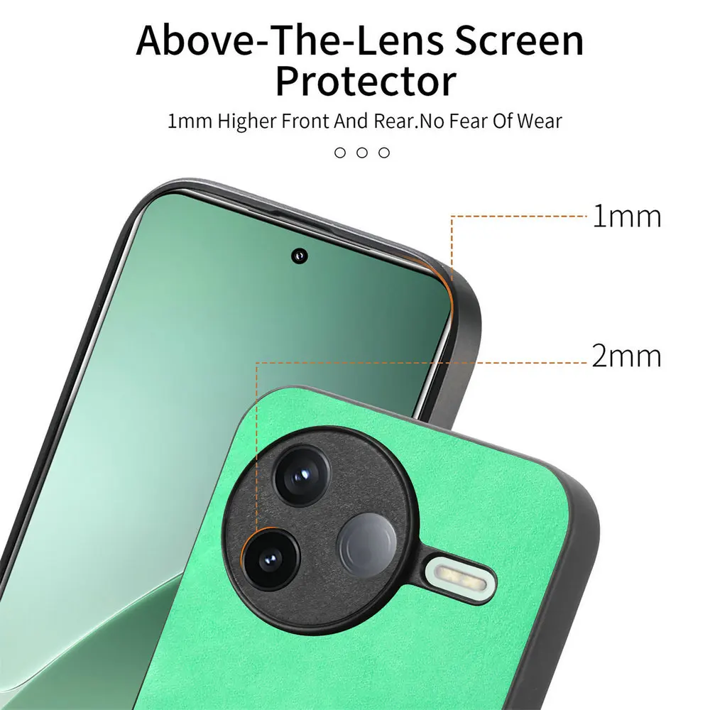 Luxury Leather Back Cover with Wireless Charging Compatibility