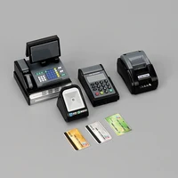 1Set Dollhouse Furniture Scene Decoration Suprmarket Store Card Machine Cashier Scanner Model Toy Decor Photo Props Accessories 2