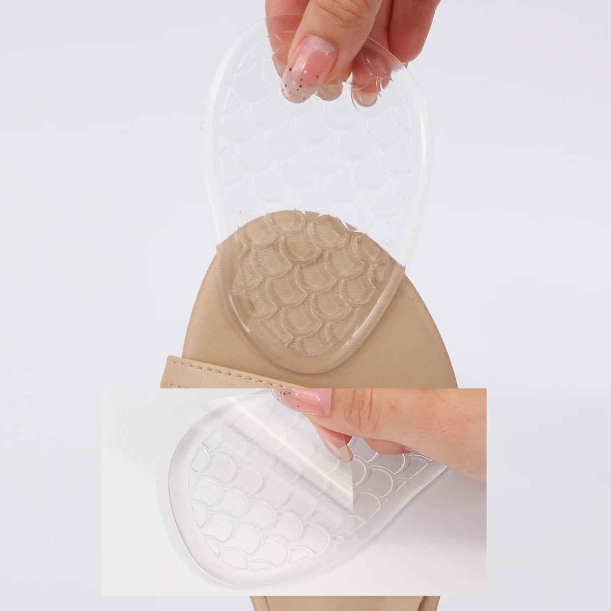 2 PCS Metatarsal Pads Forefoot Pads Non-Slip Open Toe Shoes Pain Relief Comfort Women