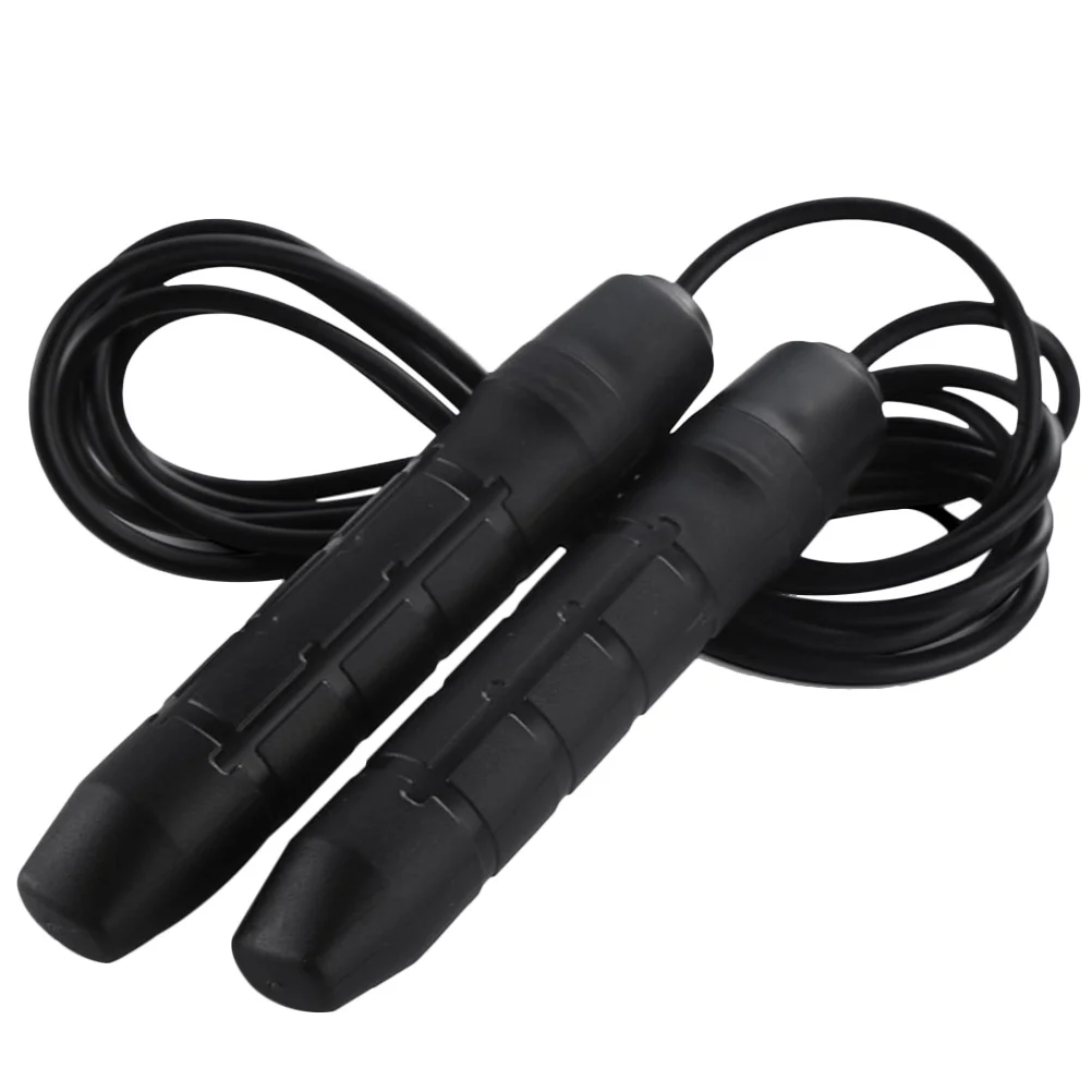 

Fitness Jump Rope Thicken Bearing Jump Rope Comfortable Handle Rope Jumping Workout for Women/Men Exercise (Black)