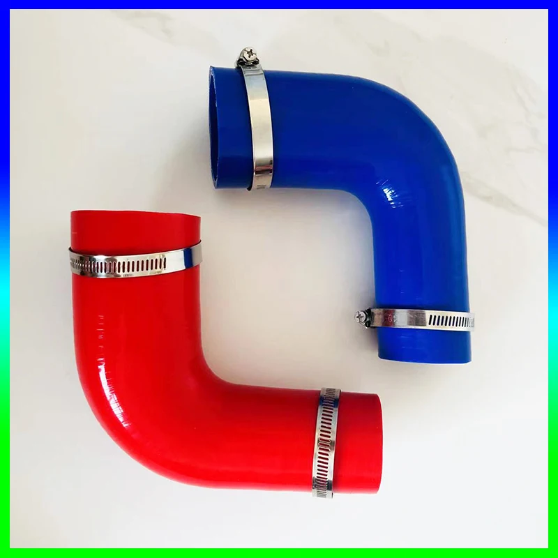 Silicone Tube 90 Degree Reducer Silicone Flexible Hose Variable Diameter Air Intake High Pressure 2 clamp