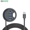 USB Desk Hub USB3.0 HUB With 2 Port USB3.0 2 Port Type C Adapter For Desktop PC/Notebook USB HUB Desk Mount USB3.0 Splitter 4