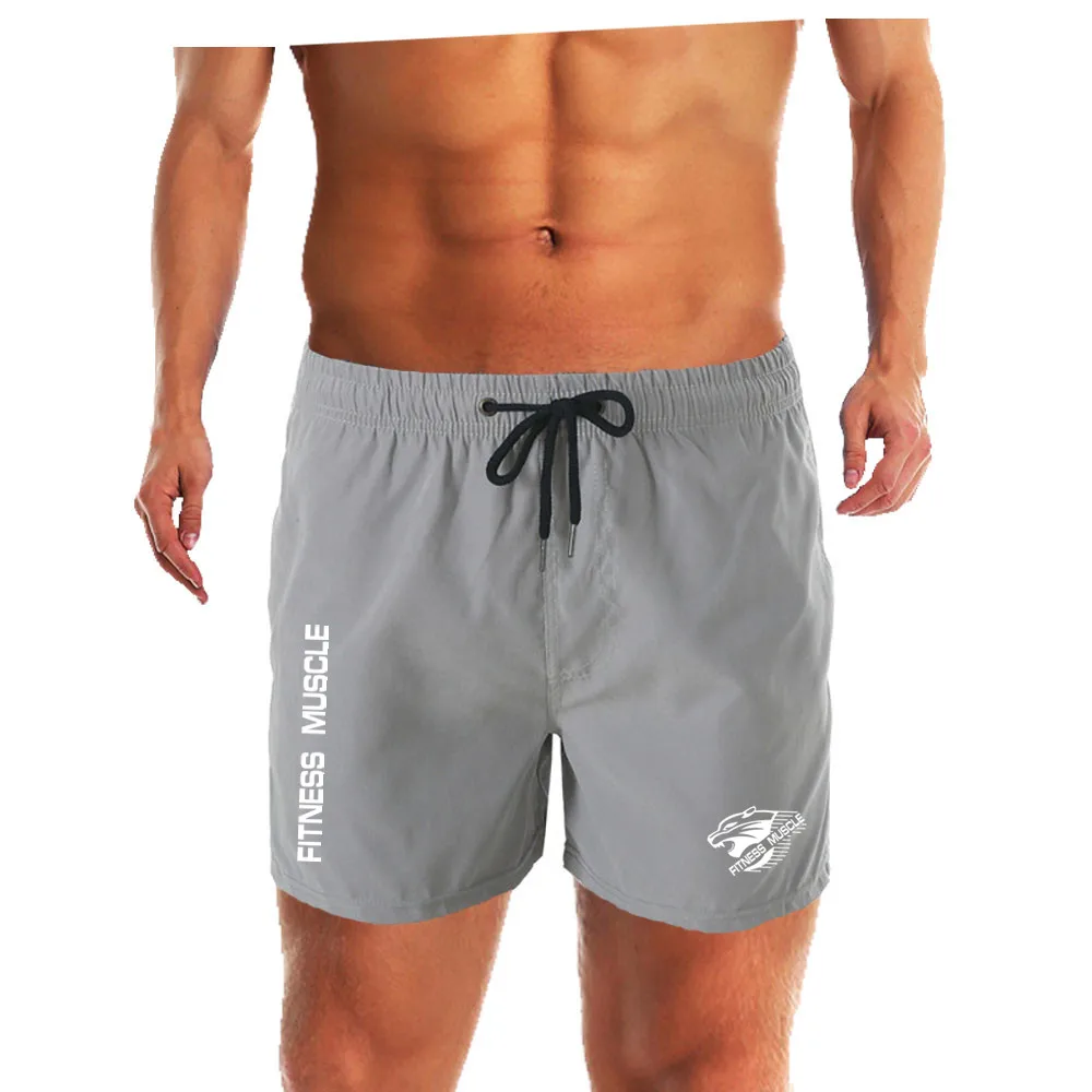 Men Swim Trunks Quick Drying Beach Shorts Mesh Lining
