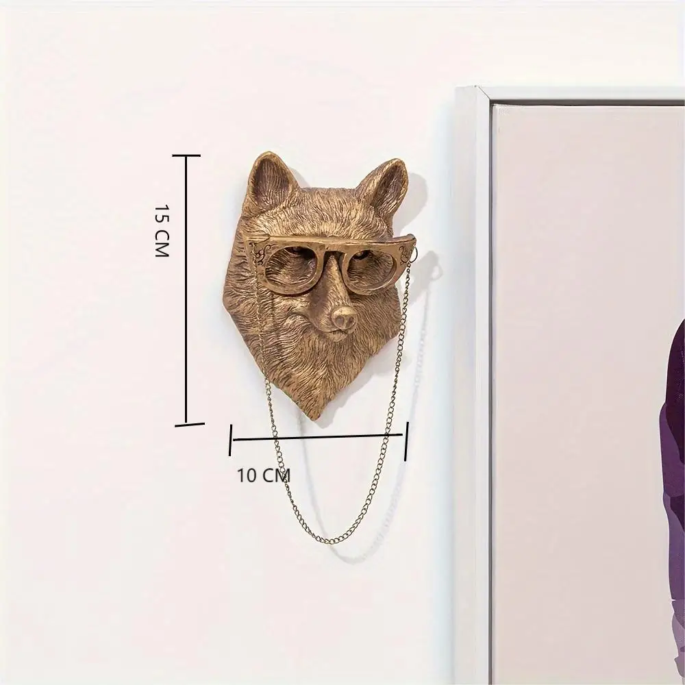Bronzed Resin Deer Head Wall Sculpture - Stylish Home Decor Accent