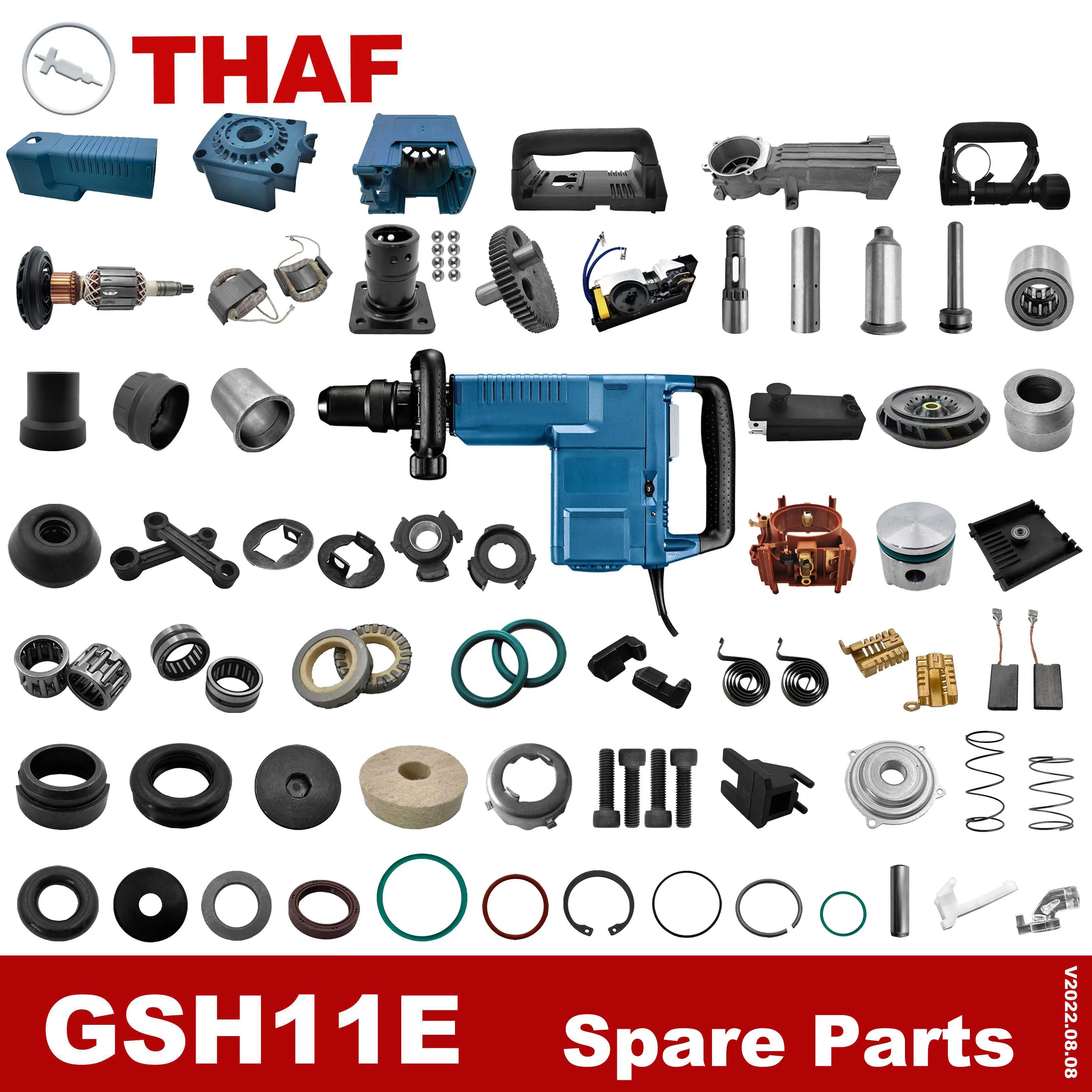 Threaded Ring Replacement Spare Parts for Bosch Demolition Hammer GSH11E GSH 11E B18