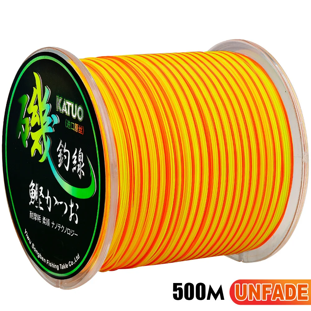 500mRockFishingLineSuperStrongMonofilamentNylonFlyLineRainbow