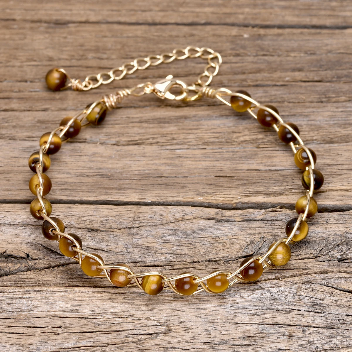 Handmade bracelet with sea sediment jasper