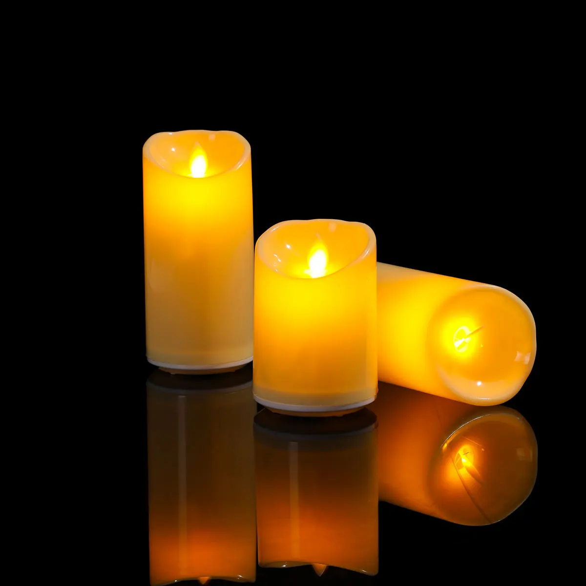 USB Rechargeable LED Moving Wick Candles 5