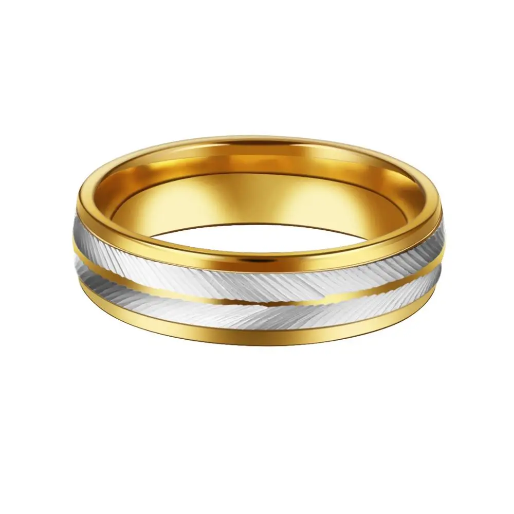 Men's Carved Stainless Steel Silver Ring – Elegant Engagement & Wedding Band Jewelry