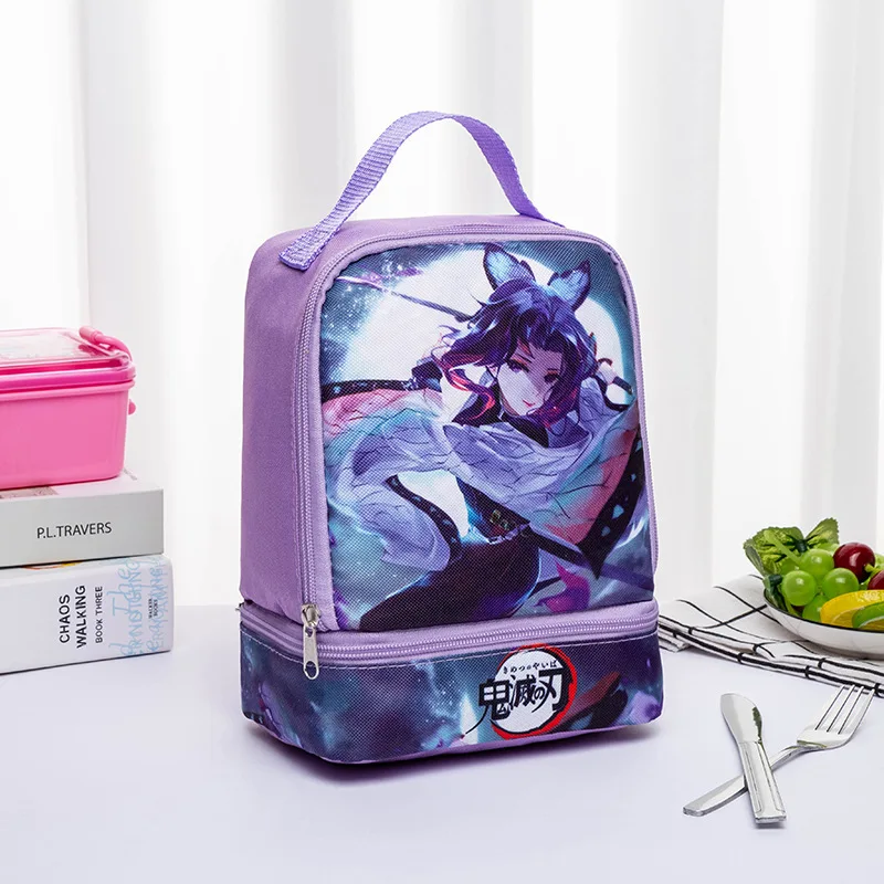 Anime Pokemon Pikachu New Children's Portable Lunch Box bag Snack milk Fruit Storage Bag Creative Double-layer Student lunch Bag black baseball caps