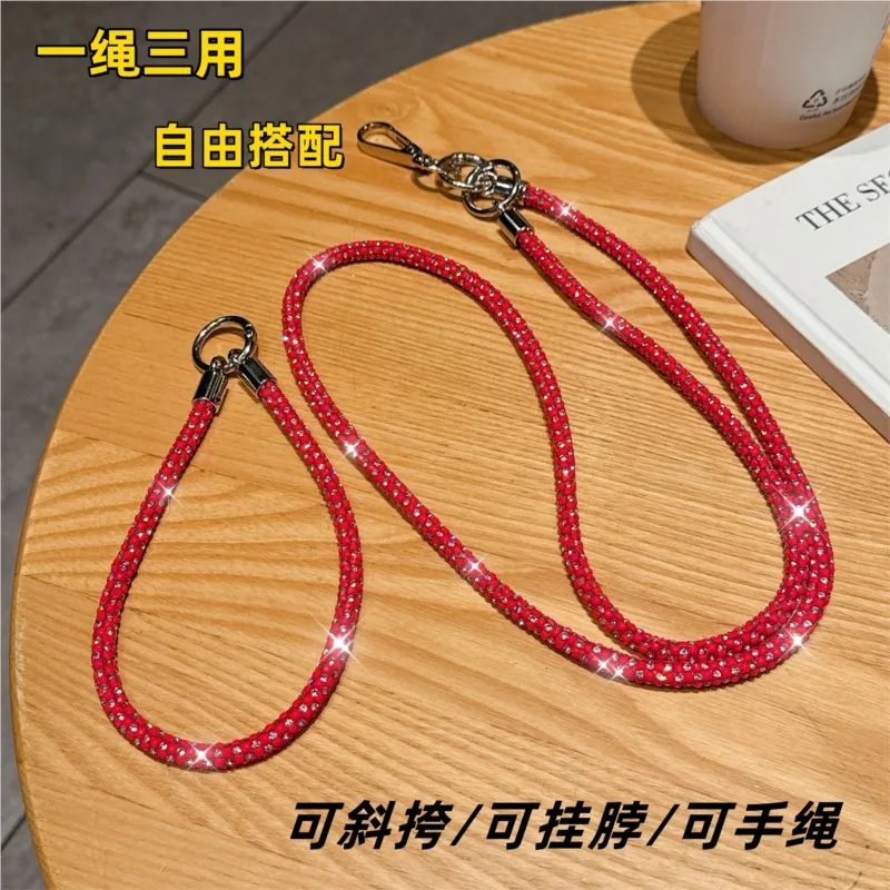 Versatile 3-in-1 Crossbody Chain Phone Strap with Removable Water Cup Holder