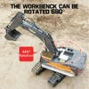 Huina 1592 RC Excavator 1:14 Alloy Remote Radio Controlled 22Ch Big Engineering Vehicle Simulation Navvy RC Truck Toy for Boy 2
