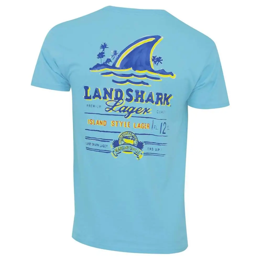 

Landshark Men's Light Tee Shirt BlueAnime Pattern Men and women High quality cotton Short Sleeves