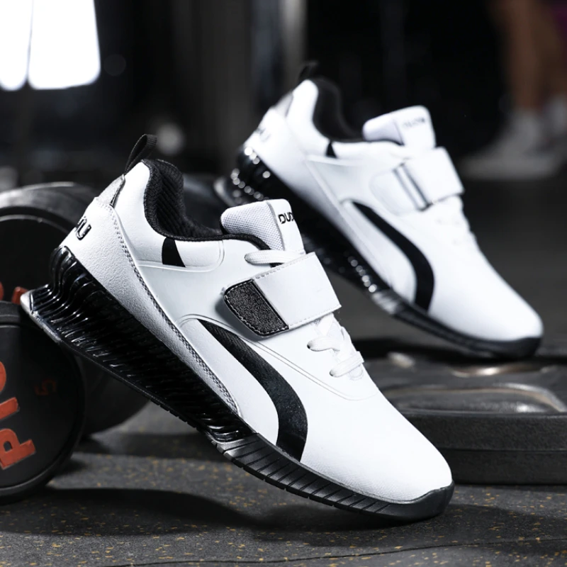 Non Slip Men Hard Drawn Squat Shoes Professional Balance Weightlifting Boots Comfortable Indoor Fitness Sneakers weight lifting shoes