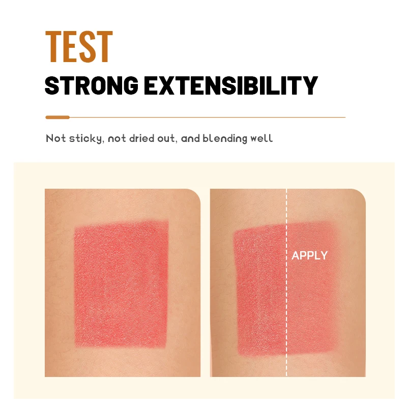 Blush Stick 3-In-1 Berry Waterproof Color Correction Multifunctional Makeup For Cheek Eye Lip