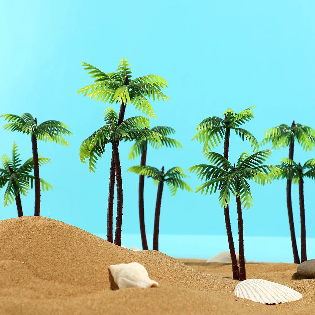 

20Pcs Fish Tank Coconut Palm Tree Micro Landscape Plant Moss Landscape Ornament