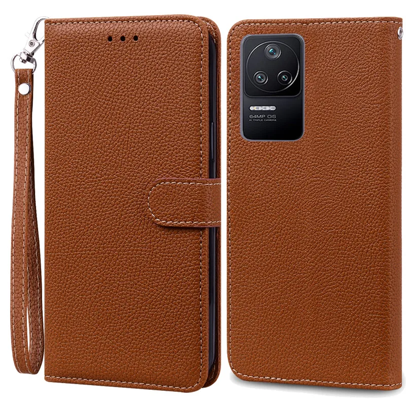 Leather Wallet Flip Case for Poco F4 – Stylish Protective Phone Cover