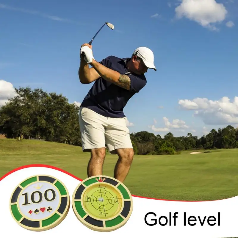 Golf Green Reader Double-Sided Chip Design Golf Accessories Tool Position Markers Ball Marker For Training Tournaments
