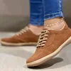 Plus Size Women's Shoes 2024 Spring Autumn Round Toe Lace-up Light Casual Women's Shoes Vintage Comfort Flat Women Loafers 2