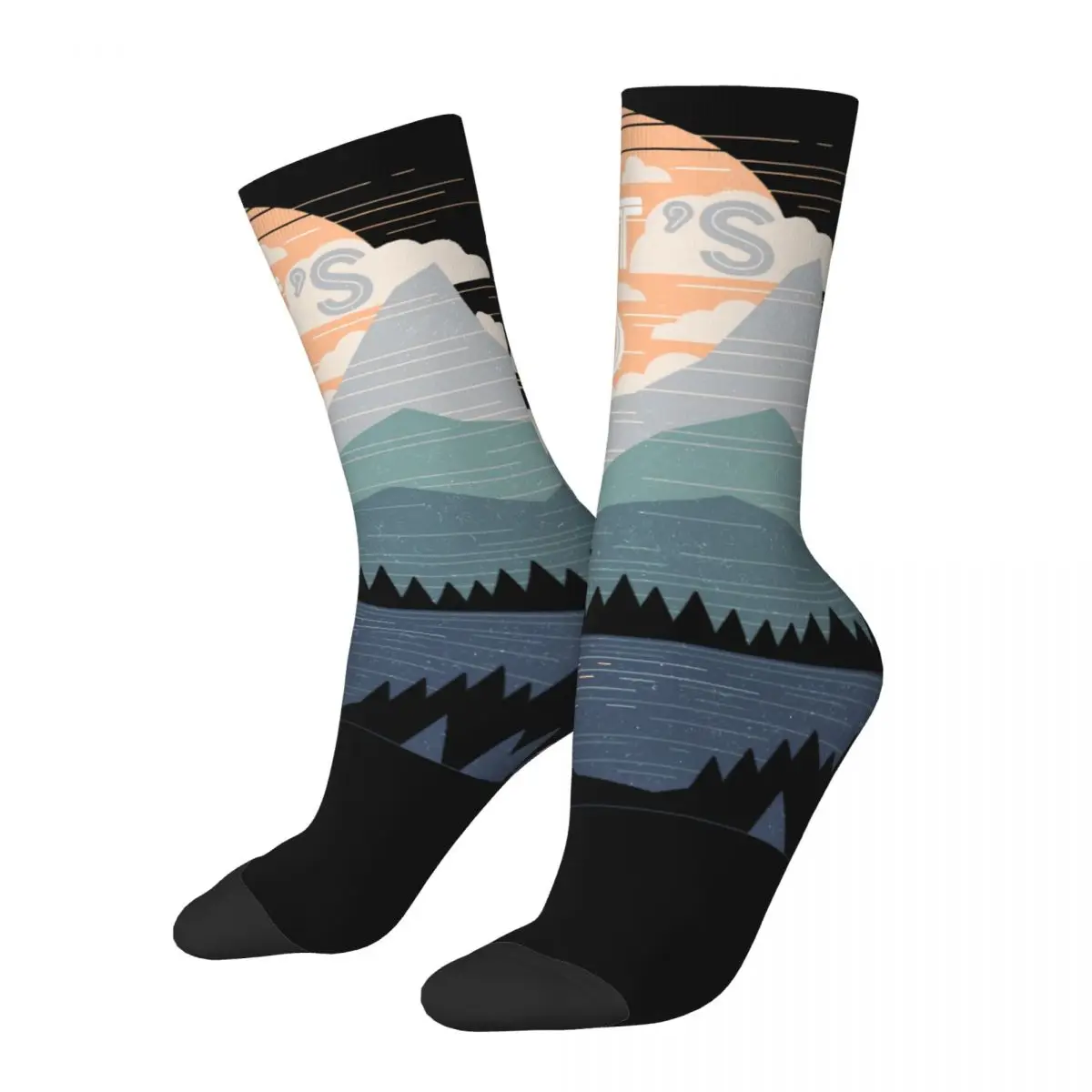 

Happy Funny Men's Socks Let's Go Vintage Harajuku Vintage Retro Hip Hop Novelty Pattern Crew Crazy Sock Gift Printed