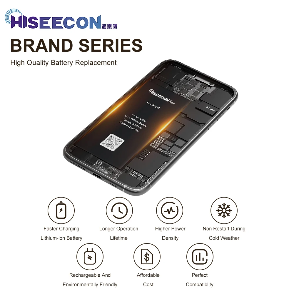 Wholesale HISEECON High Capacity Battery for iPhone XR XS