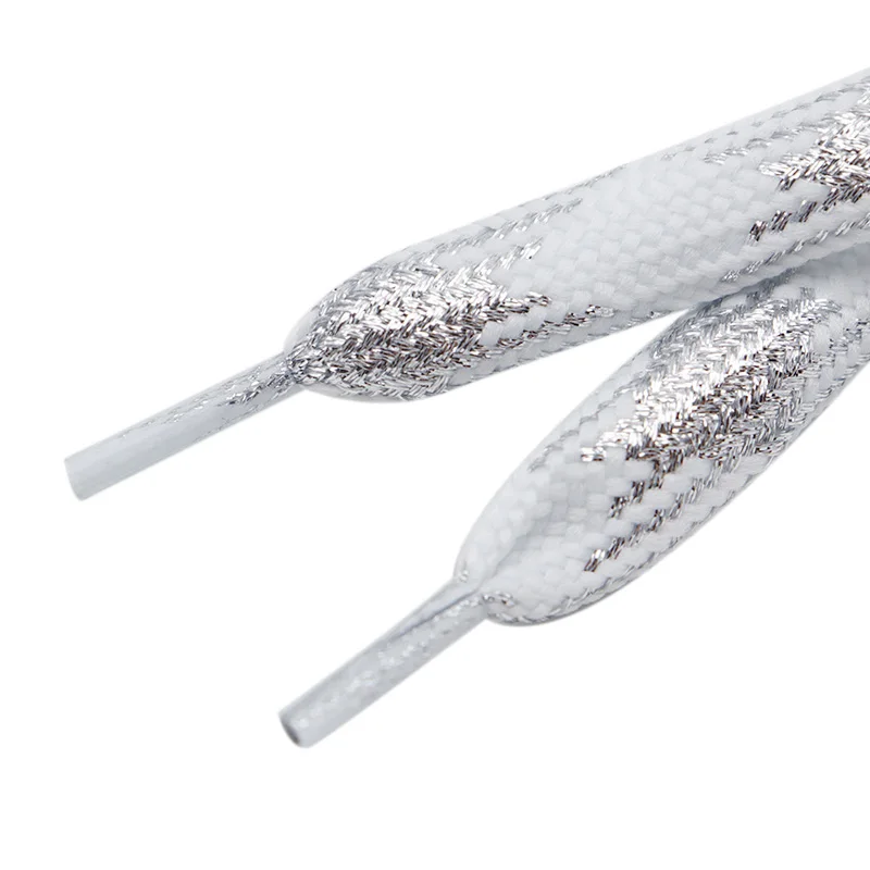 Coolstring Official Charmed Shoelacet Clothing 18MM Golden/Silver Metallic Yarn Polyester Wide Tape High Quality Cord Wholesale