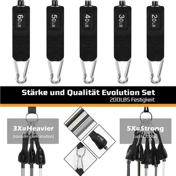 Resistance Bands Set Tension Pull Rope for Men Women Workout Exercise Bands for Fitness Home Gym Strength Training Equipment 2