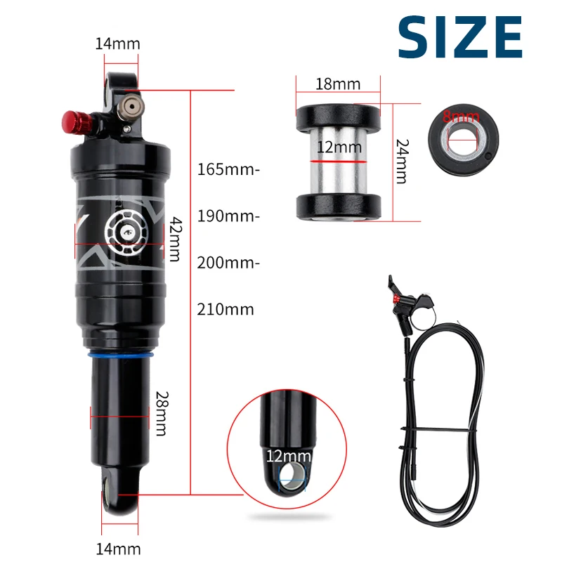 Folding Air Pressure Adjustable Shock Absorber Mountain Bicycle