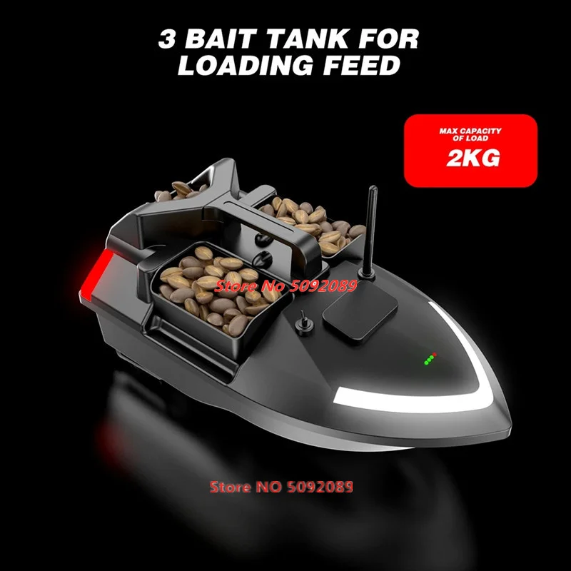 Smart 40 Points GPS Fishing Bait Boat GPS Auto Return RC Nesting Boat 2KG Loading 500M Distance Fixed Speed Cruise Bait Boat Toy 5