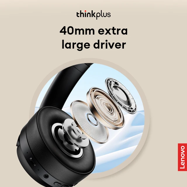 Lenovo Th46 Wireless Bluetooth 5.4 Headphones Scalable Super Battery Life Headset Hd Calling Active Noise Reduction Earbuds